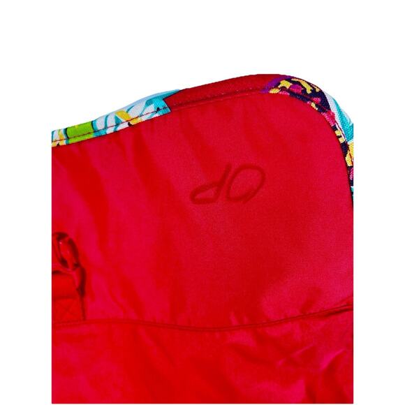 Vera Bradley RUMBA Messenger Laptop Weekender Bag Tropical Floral Pink EUC - Picture 7 of 14